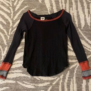 We the free “raw hem” top